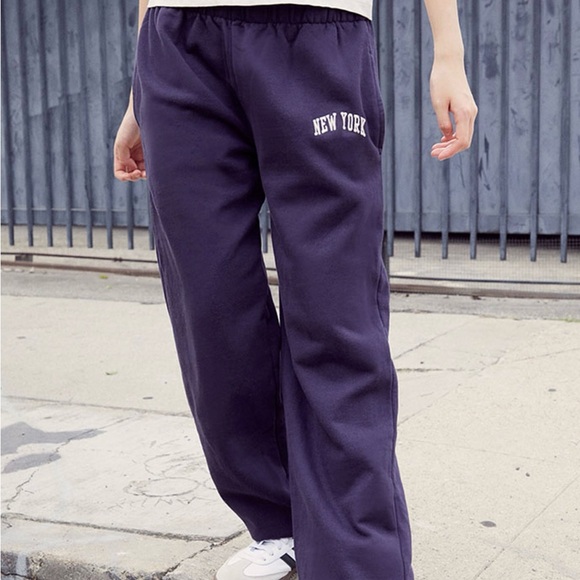 Navy Blue New York Sweatpants - Picture 2 of 9